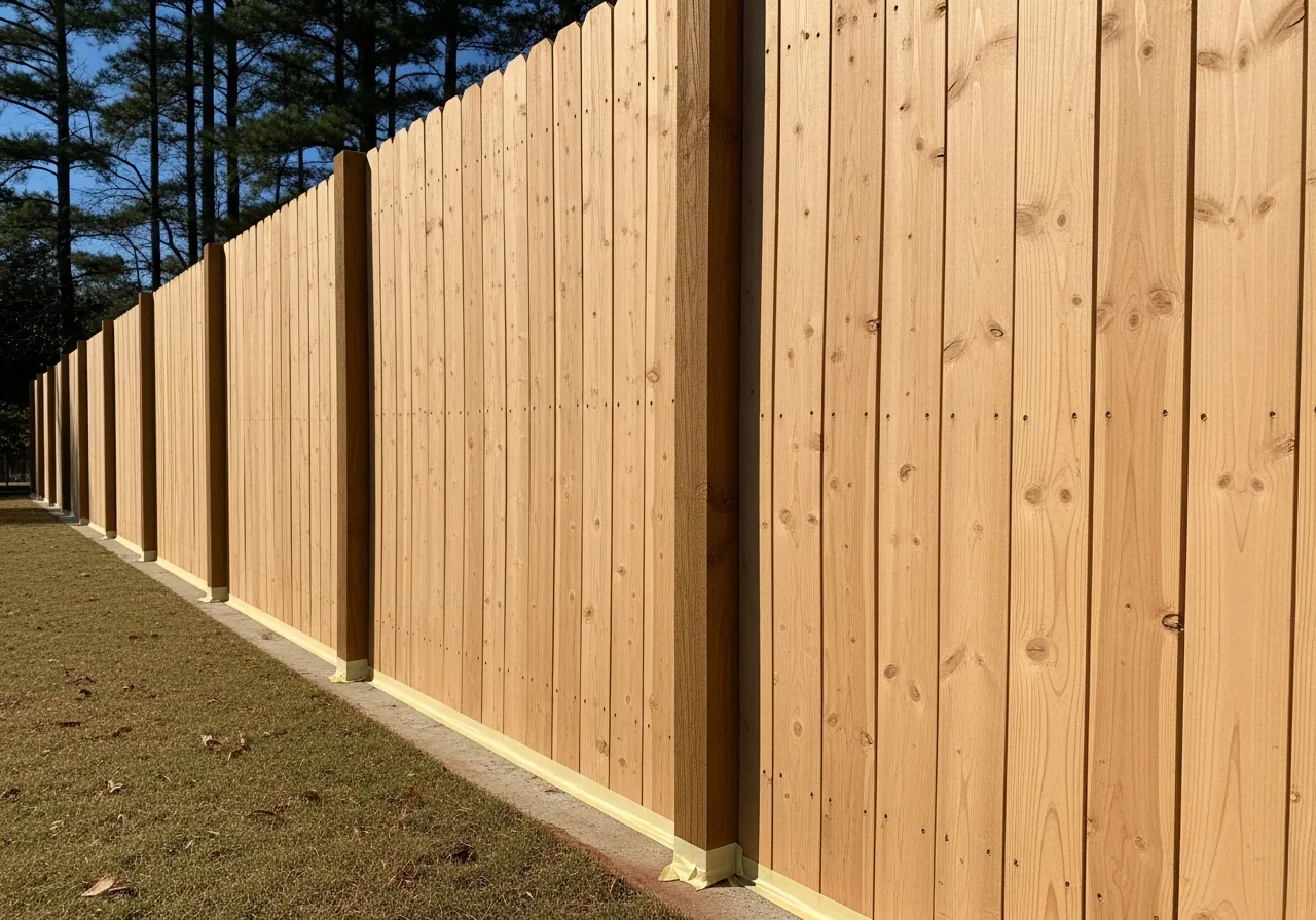 Cleaned cedar fence prepped for staining in Cumming GA