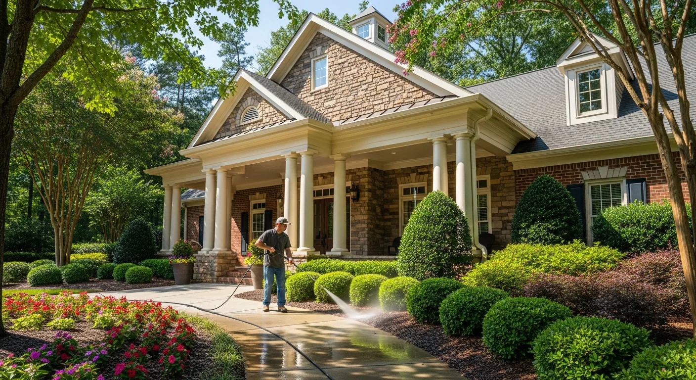HOA clubhouse pressure washing in Cumming GA