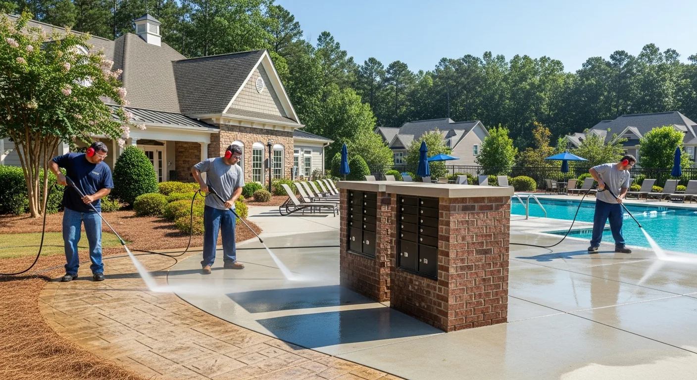 HOA common area pressure washing in Cumming GA