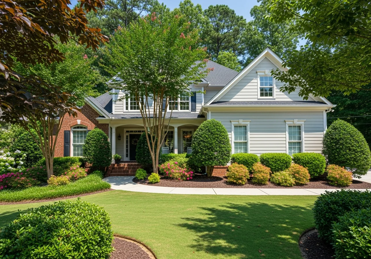 Finished clean home exterior in Cumming GA