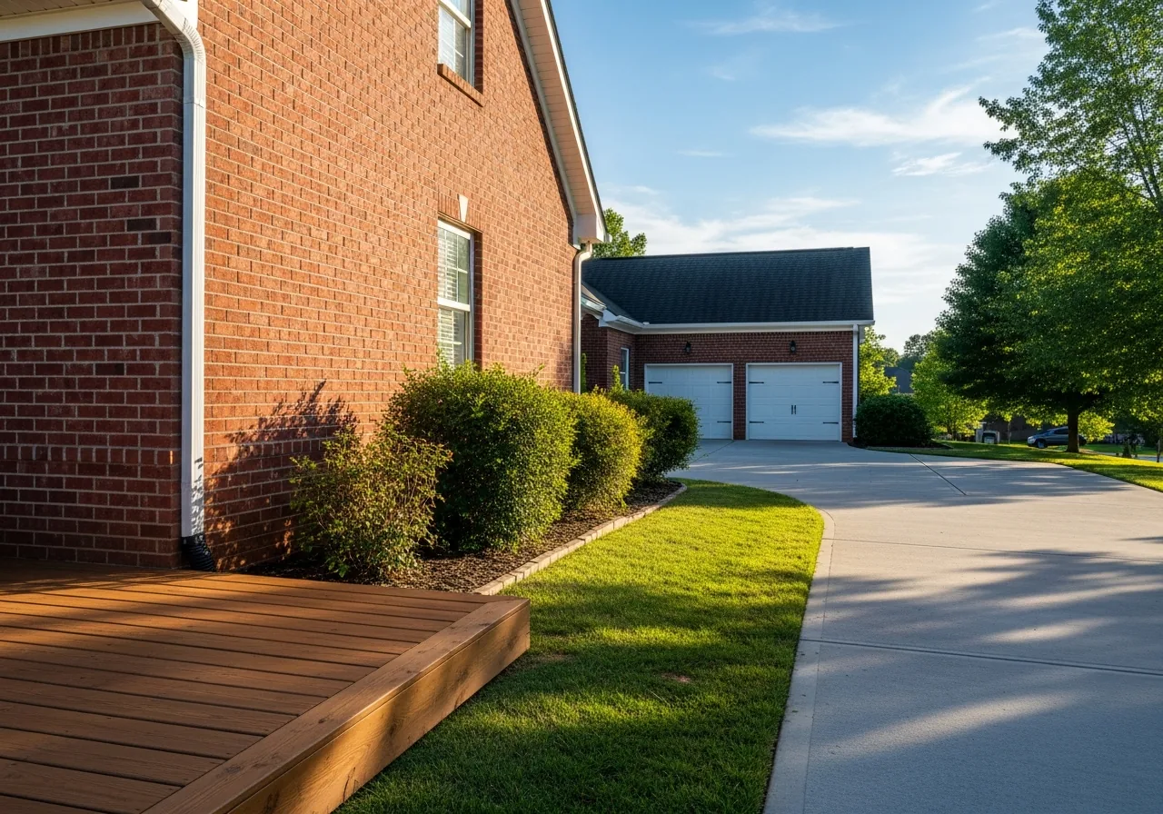 Full exterior property maintenance on Cumming GA home
